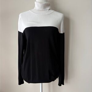 Premise Black and Cream Turtleneck Sweater
